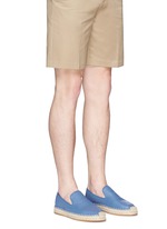 Figure View -Click To Enlarge Pebble leather espadrilles
