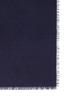 Detail View -Click To Enlarge 'V' logo jacquard silk-wool scarf