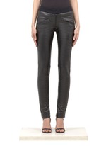 Leather front leggings