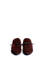 Front View -Click To Enlarge 'Louie' knotted suede mules