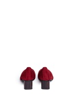 Back View -Click To Enlarge 'Poket' wood effect heel suede pumps