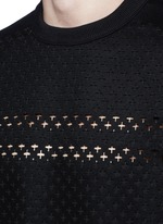 Detail View -Click To Enlarge Cross perforated sweatshirt