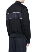 Back View -Click To Enlarge Mixed media bomber jacket