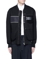Main View -Click To Enlarge Mixed media bomber jacket