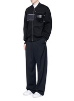Figure View -Click To Enlarge Mixed media bomber jacket