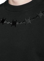 Detail View -Click To Enlarge Barb wire embroidery sweatshirt
