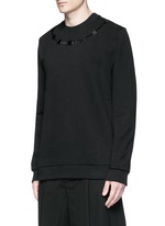 Front View -Click To Enlarge Barb wire embroidery sweatshirt