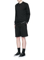 Figure View -Click To Enlarge Barb wire embroidery sweatshirt