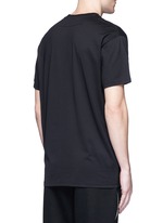 Back View -Click To Enlarge American flag print patch T-shirt