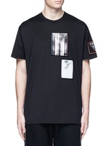 Main View -Click To Enlarge American flag print patch T-shirt
