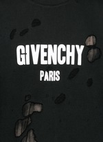 Detail View -Click To Enlarge Logo print distressed sweatshirt