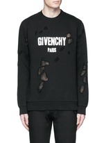 Main View -Click To Enlarge Logo print distressed sweatshirt
