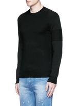 Front View -Click To Enlarge Star intarsia Merino wool sweater