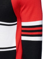 Detail View -Click To Enlarge Colourblock stripe Merino wool sweater