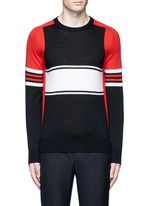 Main View -Click To Enlarge Colourblock stripe Merino wool sweater