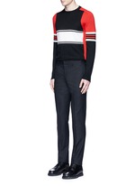 Figure View -Click To Enlarge Colourblock stripe Merino wool sweater