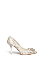 Main View -Click To Enlarge 'Bellucci' jewel brooch Taormina lace pumps