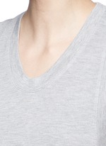Detail View -Click To Enlarge Enzyme wash French terry racerback tank top