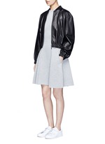 Figure View -Click To Enlarge Double knit jersey flare tank dress