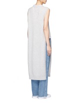 Back View -Click To Enlarge Wool-cashmere long dickie sweater vest