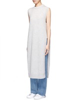 Front View -Click To Enlarge Wool-cashmere long dickie sweater vest
