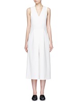 Main View -Click To Enlarge V-neck culottes jumpsuit