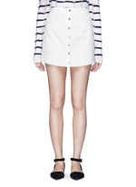 Main View -Click To Enlarge Cotton twill button jean skirt