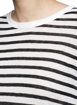 Detail View -Click To Enlarge Stripe linen blend T-shirt