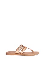 Main View -Click To Enlarge 'Audra' metallic braided leather combo sandals