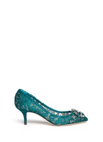 Main View -Click To Enlarge 'Bellucci' jewel brooch Taormina lace pumps