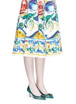 Figure View -Click To Enlarge 'Bellucci' jewel brooch Taormina lace pumps