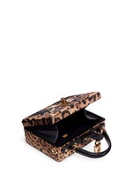 Detail View -Click To Enlarge 'Dolce Box' DG Family appliqué leopard print leather bag