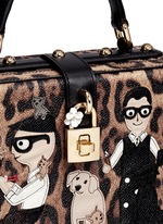 Detail View -Click To Enlarge 'Dolce Box' DG Family appliqué leopard print leather bag
