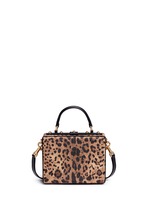 Back View -Click To Enlarge 'Dolce Box' DG Family appliqué leopard print leather bag