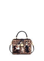 Main View -Click To Enlarge 'Dolce Box' DG Family appliqué leopard print leather bag