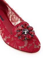 Detail View -Click To Enlarge 'Vally' jewel brooch Taormina lace flats