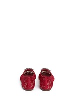 Back View -Click To Enlarge 'Vally' jewel brooch Taormina lace flats