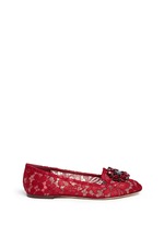 Main View -Click To Enlarge 'Vally' jewel brooch Taormina lace flats