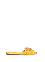 Main View -Click To Enlarge 'Bianca R' jewelled Taormina lace slippers
