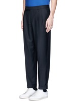 Front View -Click To Enlarge Roll cuff wool pants