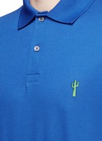 Detail View -Click To Enlarge x Gufram cactus embroidery polo shirt