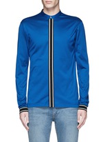 Main View -Click To Enlarge Band collar mercerised cotton shirt