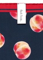 Detail View -Click To Enlarge Peach print pocket square