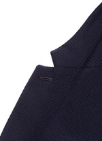Detail View -Click To Enlarge 'Soho' lattice overlay wool soft blazer