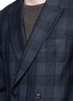 Detail View -Click To Enlarge 'Soho' bouclé check plaid double breasted soft blazer