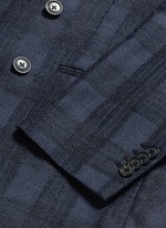 Click To Enlarge 'Soho' bouclé check plaid double breasted soft blazer