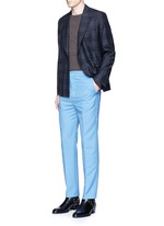 Figure View -Click To Enlarge 'Soho' bouclé check plaid double breasted soft blazer