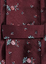 Detail View -Click To Enlarge Floral embroidery silk tie