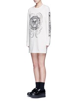 Front View -Click To Enlarge 'Bill' logo print T-shirt dress