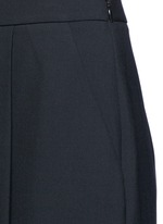 Detail View -Click To Enlarge Pleated front cropped wool blend pants